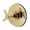 Kingston Brass SingleHandle ThreeWay Diverter Valve with Trim Kit, Polished Brass KS3032EX - alternate 1